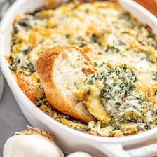 Cheesy Spinach Artichoke Dip Recipe Page