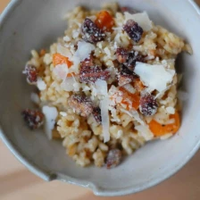 Roasted Butternut Squash Risotto with Sugared Walnuts Recipe Page