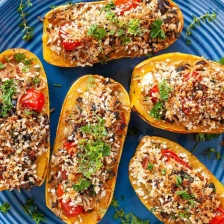 Stuffed Delicata Squash With Pancetta And Goat Cheese Recipe Page