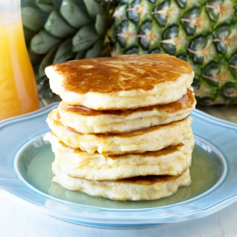 Pineapple Pancakes with Coconut Syrup Image