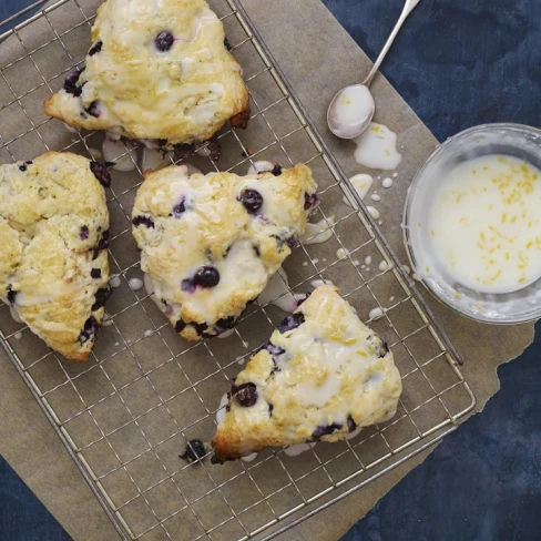 Blueberry Scones with Tart Lemon Glaze Image