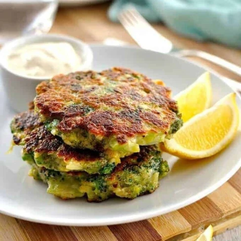 Parmesan Garlic Broccoli Fritters Image