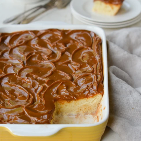 Tres Leches Cake with Dulce de Leche Glaze Image