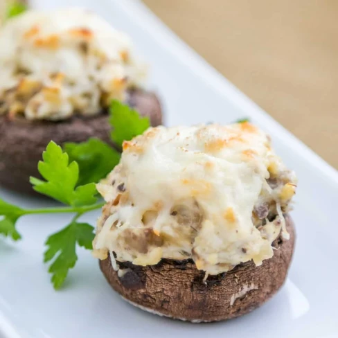 Chicken Stuffed Mushrooms Recipe Image