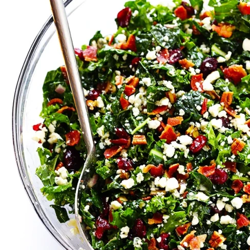 Kale Salad with Bacon and Blue Cheese Image