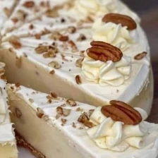 Pecan Cheesecake With Whipped Cream Topping Recipe Page