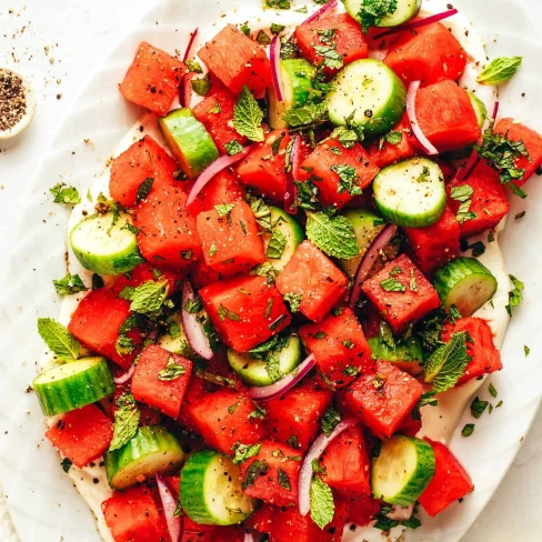 Watermelon Salad with Whipped Feta Image