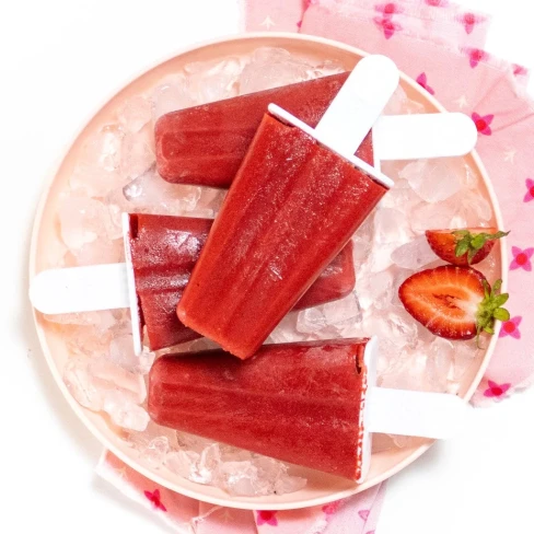 Irresistible 4-Ingredient Strawberry Popsicles (with a hidden veggie!) Image