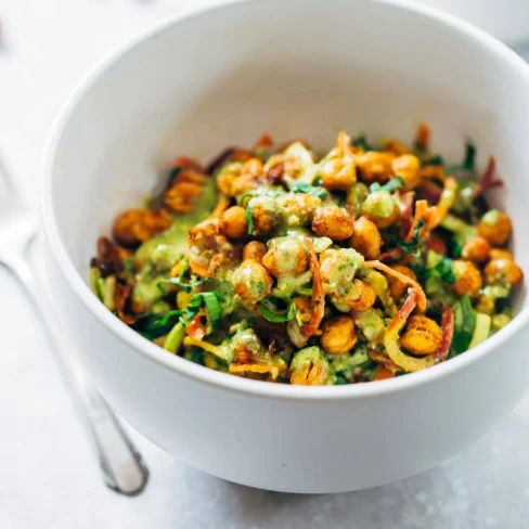 Rainbow Power Salad with Roasted Chickpeas Image