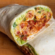 Breakfast Burrito With Scrambled Egg, Chorizo, and Refried Beans Recipe Recipe Page