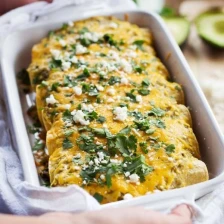 Butternut Squash &amp; Mushroom Enchiladas with Tomatillo Sauce Recipe Page