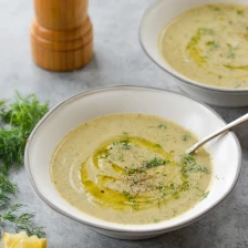 Creamy Zucchini Soup with Walnuts and Dill Recipe Page