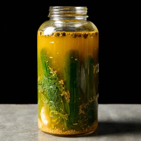 Lacto-Fermented Dill Pickles Recipe Image