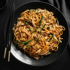 Stir-Fried Lo Mein With Charred Cabbage, Shiitake, and Chives Recipe Recipe Page