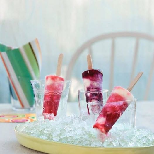 Raspberry-Banana-Yogurt Freezer Pops Recipe Page