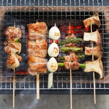 Yakitori Skewers (Charcoal Grilled Chicken, Bacon &amp; Veggies) Recipe Page