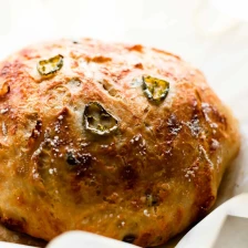 No Knead Jalapeño Cheddar Bread Recipe Page