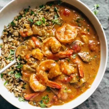 The Best Spicy Weekend Gumbo + Brown Rice Recipe Page