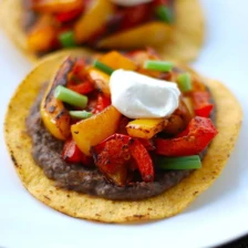 Roasted Bell Pepper Tostadas Recipe Page