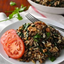 Middle Eastern Lamb and Lentil Rice Pilaf Recipe Page