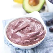 5-Minute Banana, Blueberry + Avocado Baby Food Puree Recipe Page