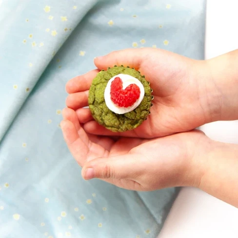 Grinch Mini Muffins for Baby + Toddler Image