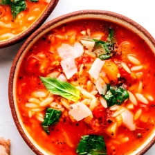 Italian Orzo Spinach Soup Recipe Page