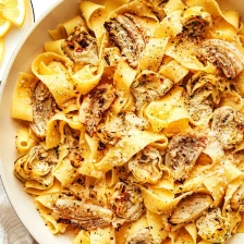 Lemon Butter Pasta with Roasted Artichokes and Fennel Recipe Page