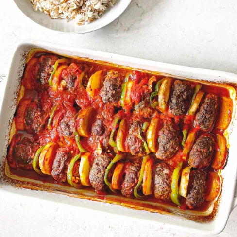 Kafta bi Bandora (Palestinian Ground Meat Patties in Tomato Sauce) Image