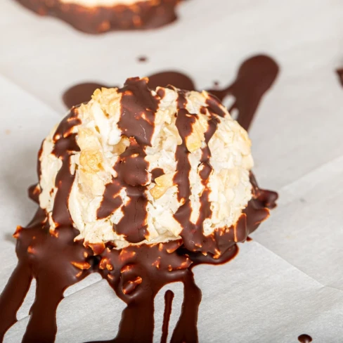 Chocolate-Dipped Coconut Macaroons Perfect for Passover Image