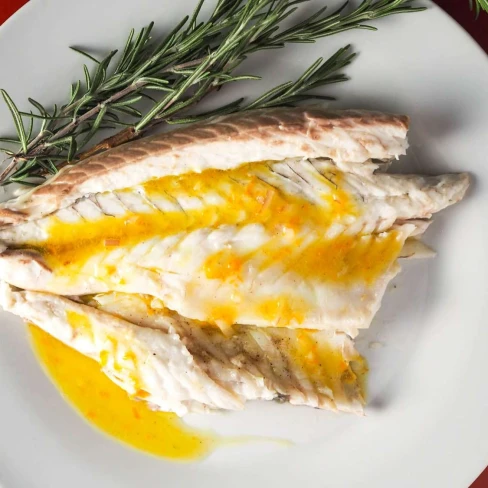 Whole Roasted Branzino With Tangerine-Fennel Vinaigrette Image