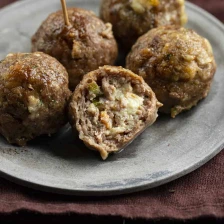 Jalapeño Popper Stuffed Meatballs Recipe Page