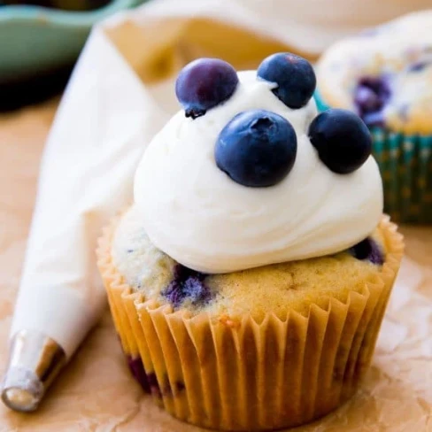 Blueberries &#039;n Cream Cupcakes Image