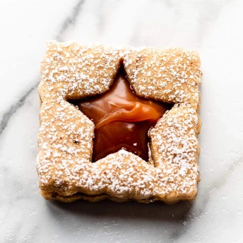 Caramel Hazelnut Linzer Cookies Image