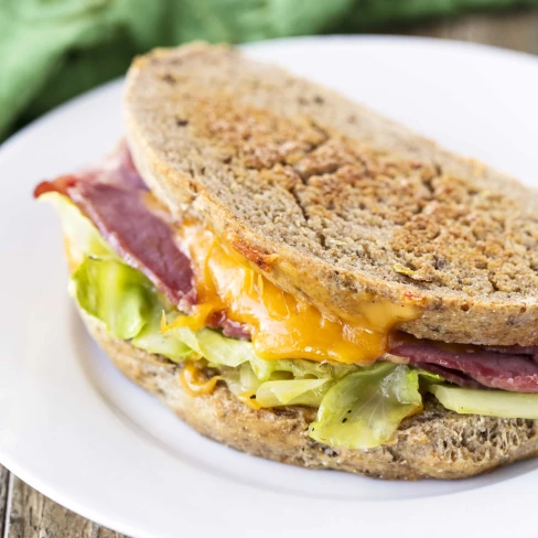 Corned Beef and Cabbage Grilled Cheese on Rye Image