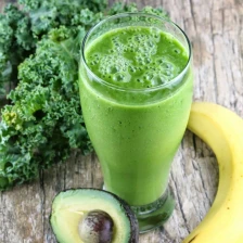 Kale-Avocado-Banana Green Smoothie Recipe Page