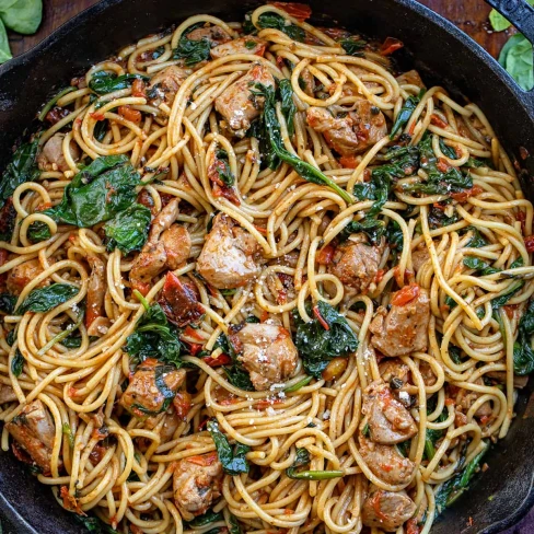 Tomato Spinach Chicken Spaghetti Image