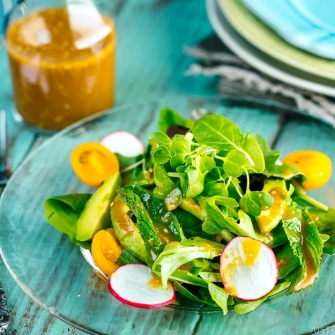 Spring Mix Salad with Sweet Miso Dressing Image