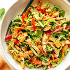 Thai Crunch Chicken Salad with Peanut Dressing Recipe Page