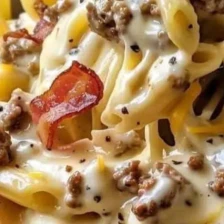 Loaded Bacon Cheeseburger Alfredo Pasta Recipe Page