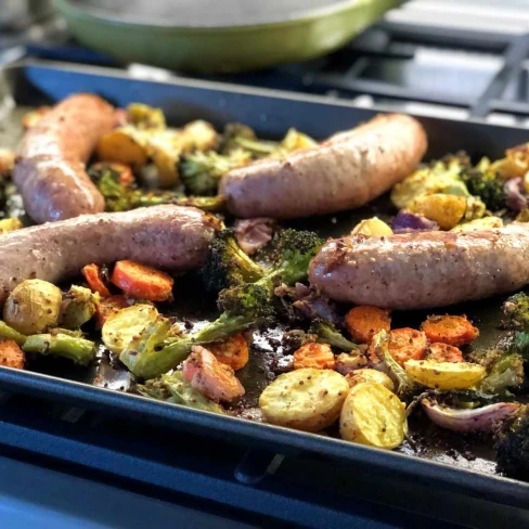 Sausage And Vegetable Sheet Pan Dinner Image