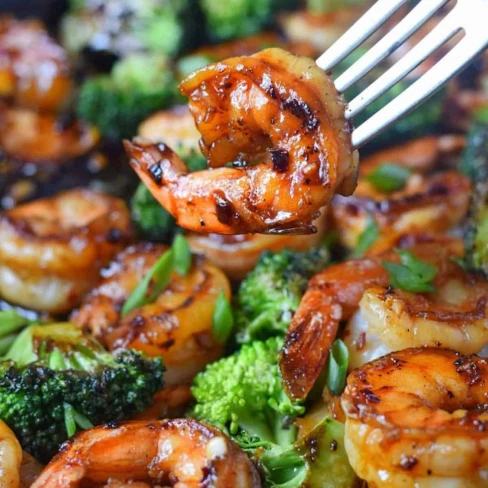 Honey Garlic Butter Shrimp And Broccoli Image