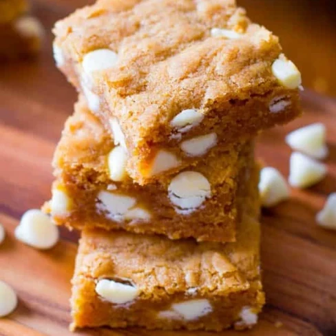 Biscoff White Chocolate Blondies Image