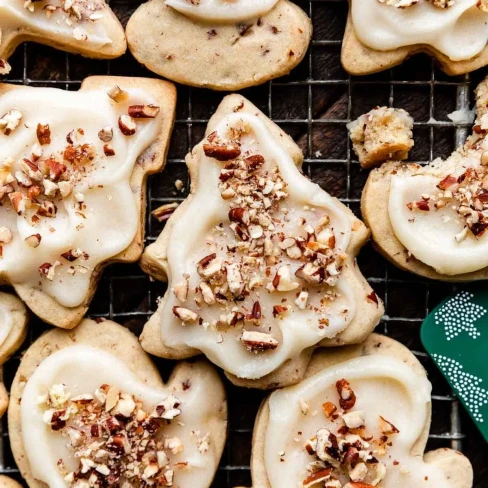 Pecan Sugar Cookies with Brown Butter Icing Image