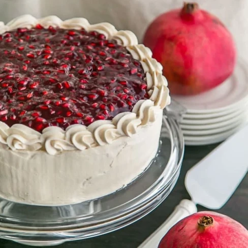 Pomegranate Christmas Cake Image