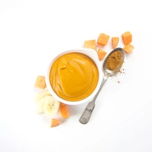 Sweet Potato, Banana and Cinnamon Baby Food Puree Image