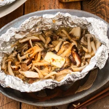 Miso Butter Mushrooms in Foil Recipe Page