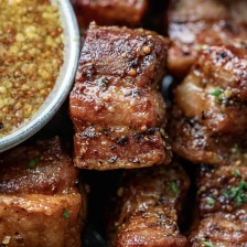 Maple Mustard Pork Belly Bites Recipe Page