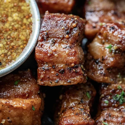 Maple Mustard Pork Belly Bites Image