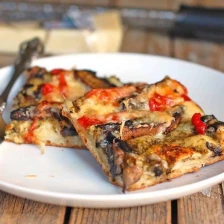 Portobello Red Pepper &amp; Pesto Pizza Recipe Page